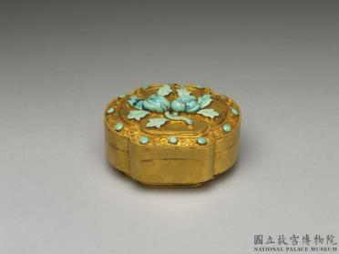 图片[2]-Gilt box with inlaid turquoise, Qing dynasty (1644-1911)-China Archive